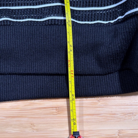 DKNY Black and White Striped Long Sleeve Top - Picture 7 of 7